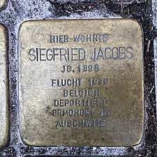 Stolperstein für Siegfried Jacobs in Hannover