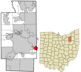 Расположение в округе Саммит и штате Огайо.
