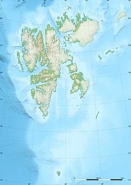 Map showing the location of Bjørlykke Glacier