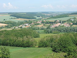 View of Szorosad from the vineyard hill