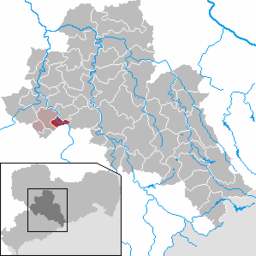 Läget för kommunen Taura i Landkreis Mittelsachsen