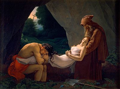 Anne-Louis Girodet de Roussy-Trioson, El funeral de Atala