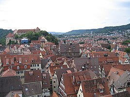 Tübingens gamle bydel set fra St. Georg.