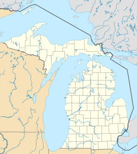 Poloha mesta Detroit v rámci federálneho štátu Michigan