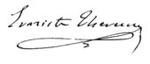 signature d'Évariste Thévenin