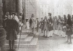 Встреча императора Петра I с малолетним Людовиком XV