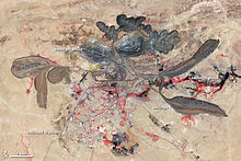 False-color satellite image of the Bayan Obo Mining District, 2006 Baiyunebo ast 2006181.jpg