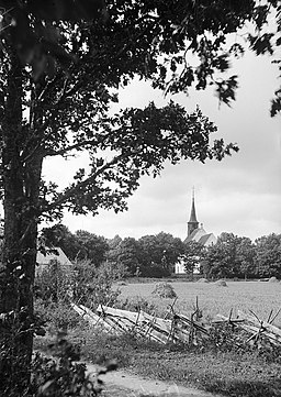 Björke kyrka på Gotland, bild från 1918.