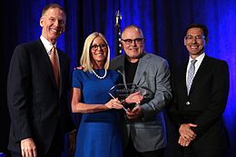 Bob and Renee Parsons receiving an award for their work with The Bob & Renee Parsons Foundation Bob & Renee Parsons by Gage Skidmore.jpg