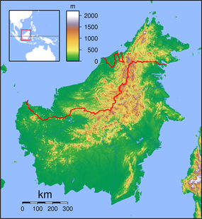 Gunung Kanamu di Borneo