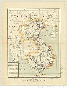 French Indochina c.1933 Carte de l'Indochine Routes chemins (...)Indochine francaise btv1b530574891 1.jpg