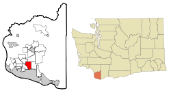 Location of Five Corners, Washington