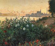 Flores na margem do rio em Argenteuil, 1877, Pola Museum of Art, Japão