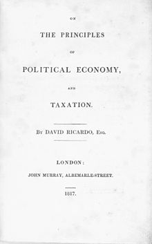 David Ricardo - On the principles of political economy and taxation (1817, title).jpg