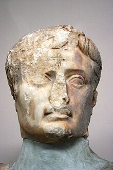 Bust of Augustus from the basilica-stoa of Ephesus, defaced with a Christian cross Defaced bust of Augustus - Ephesus Museum.jpg