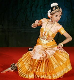 Dancer of Sri Devi Nrithyalaya depicting Durga...