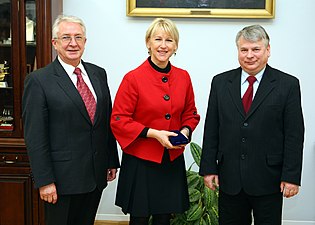 Med de polska senatorerna Edmund Wittbrodt och Bogdan Borusewicz 2008.