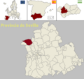 Розташування муніципалітету Ель-Кастильйо-де-лас-Гуардас у провінції Севілья