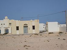 Morocco built several empty towns in Western Sahara, ready for refugees returning from Tindouf. Empty Town Western Sahara.JPG