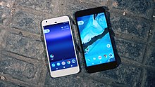 Pixel and Pixel XL smartphones Google Pixel and Pixel XL smartphones (30155272575).jpg