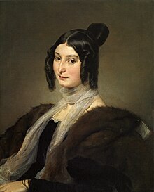 Portreto de la grafino Clara Maffei de Francesco Hayez