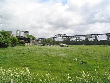 Hochbrücke aus Richtung Hochdonn vor der Sanierung