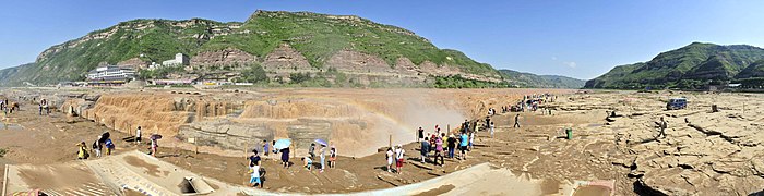 Panoramafoto van de waterval (juli 2014)