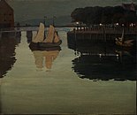 Johan Rohde: Quiet Evening in the Harbor at Hoorn, 1893. The Hirschsprung Collection, Copenhagen