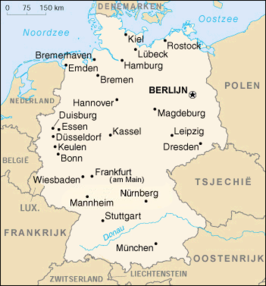 Kaart van Duitsland