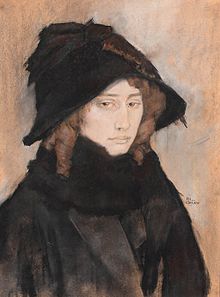 Portret van (zijn vrouw) An Overtoom, circa 1909-1910