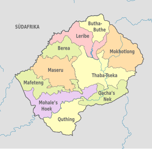 Verwaltungsgliederung Lesothos