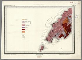 Геологическая карта полуострова (1850 г.)