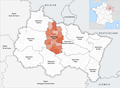 Lage des Départements Meuse in der Region Grand Est