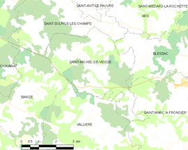 Mapa obce Saint-Michel-de-Veisse