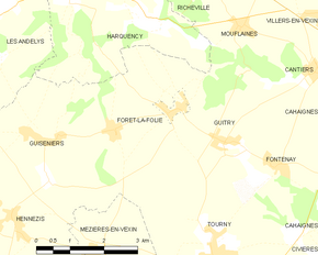 Poziția localității Forêt-la-Folie