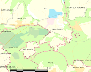 Poziția localității Vauciennes