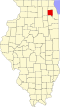 Карта штата с выделением округа Дюпейдж