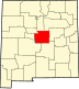 Harta statului New Mexico indicând comitatul Torrance