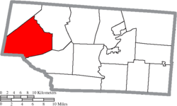 Location of Mifflin Township in Pike County