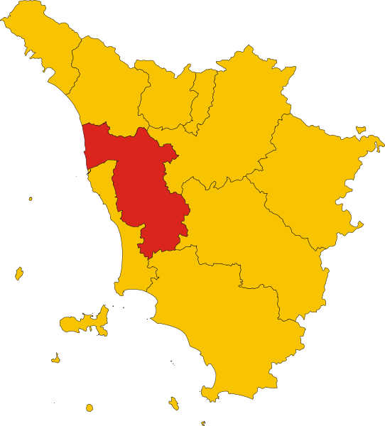 map of italy tuscany. File:Map of province of Pisa