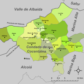 Mapa da comarca.