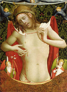 Man of Sorrows by Meister Francke, ca. 1435, Hamburger Kunsthalle Meister Francke 003.jpg