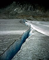 Krevass yn Rewliv Mendenhall, Alaska