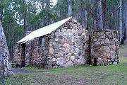 One of the huts on the slopes of Mount Wellington