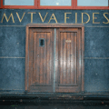 Main entrance of the old building, demolished in 2014