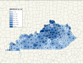 Historic sites per county in Kentucky