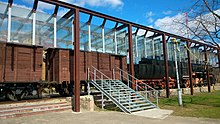 Monument in Naujoji Vilnia in memory of the Soviet deportations from Lithuania Naujoji Vilnia train station 4.JPG