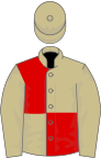 Beige and Red (quartered), Beige sleeves and cap
