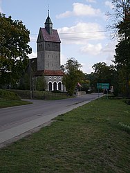 Die katholische, von 1525 bis 1945 evangelische Kirche in Marwałd/Marwalde