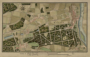 Map of the park of Saint-Cloud